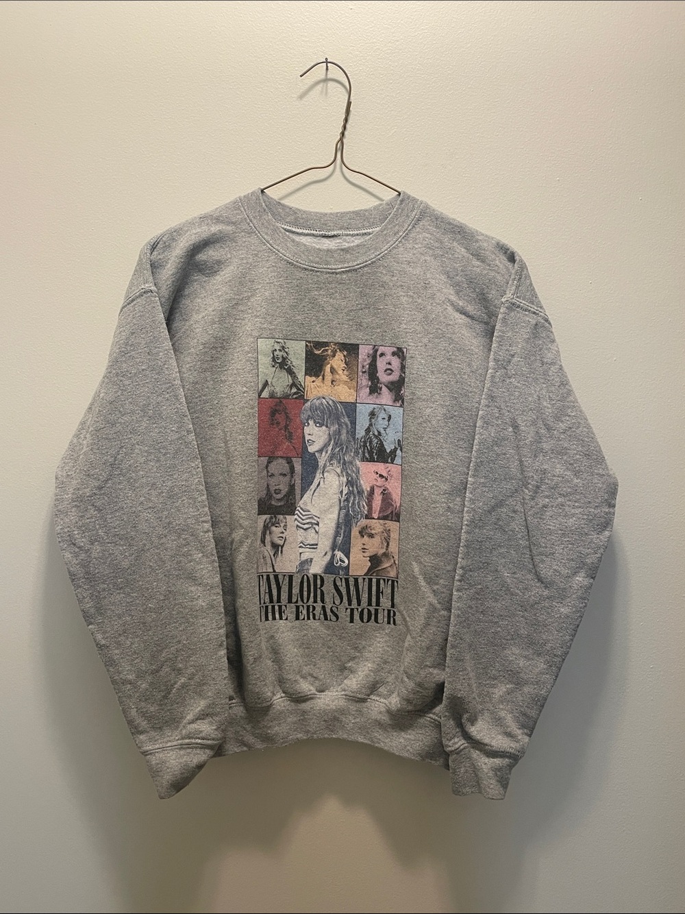 Taylor Swift The Eras Tour Kids Gray Graphic Crewneck Sweatshirt
